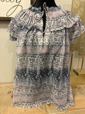 Olivaceous Sheer Flowy Top